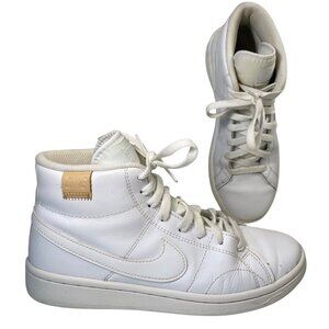 Nike Court Royale 2 Sneakers Womens 7.5 White Athletic Shoes Mid Top Sporty Gym